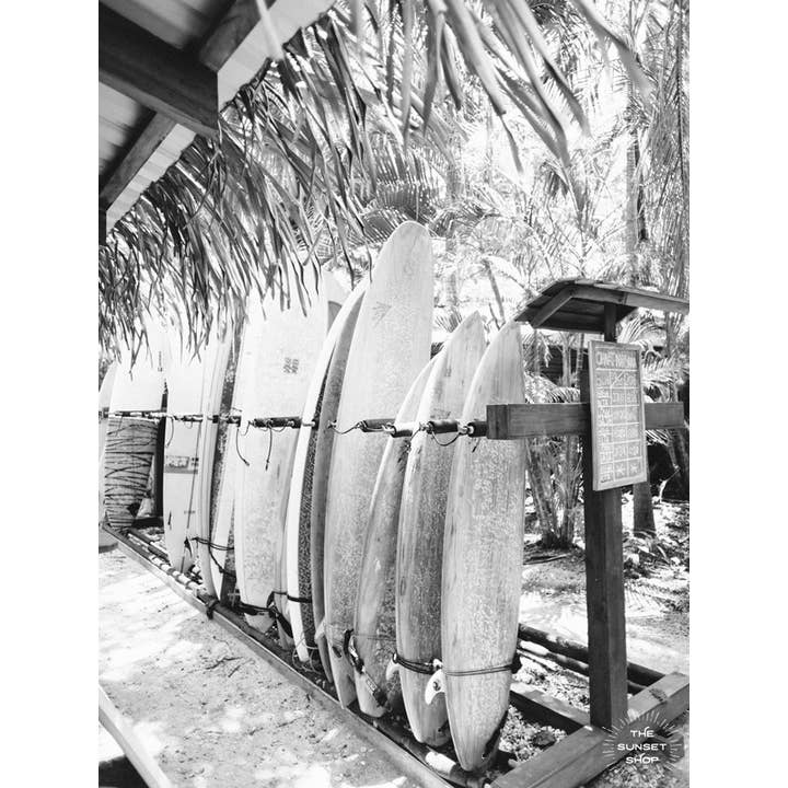 The Sunset Shop - Wholesale Art Print - Wave Sleighs - Black & White