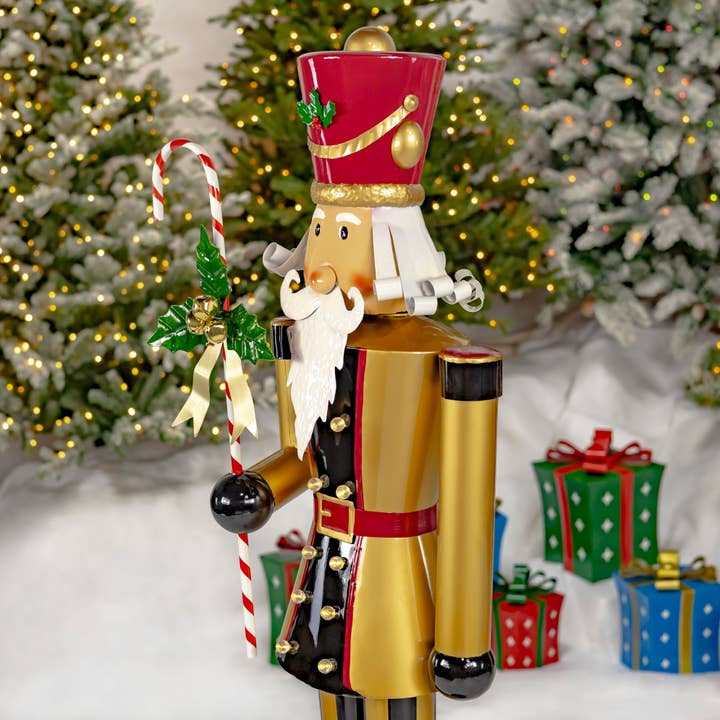 Zaer Ltd. International - Wholesale Holiday Nutcracker - 5ft Tall Light-Up Iron Christmas Nutcrackers - 5 Asst Styles5