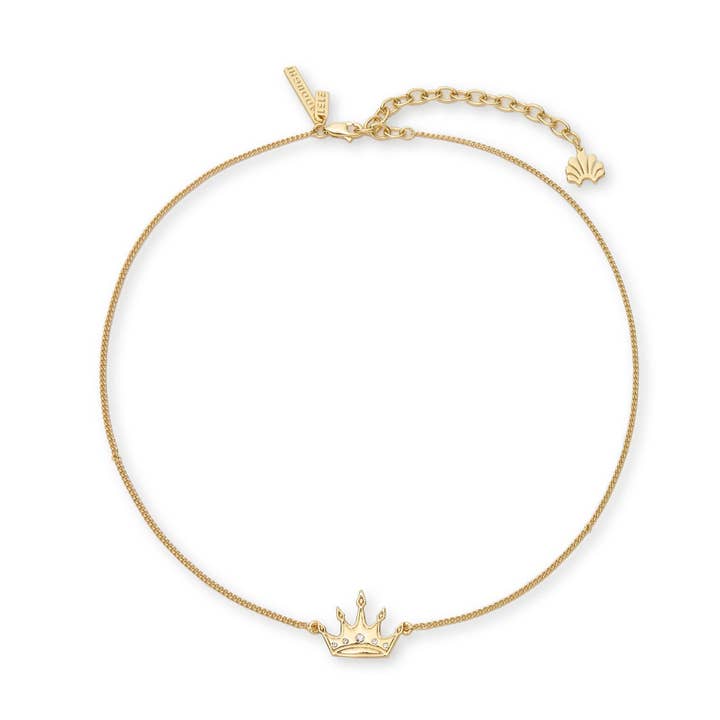 GOLD ZETA TAU ALPHA CHARM NECKLACE for wholesale by Lele Sadoughi