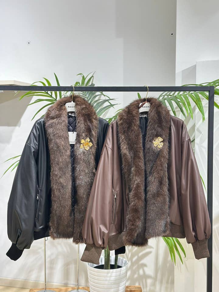 Eco-leather bomber jacket for wholesale by ADORA