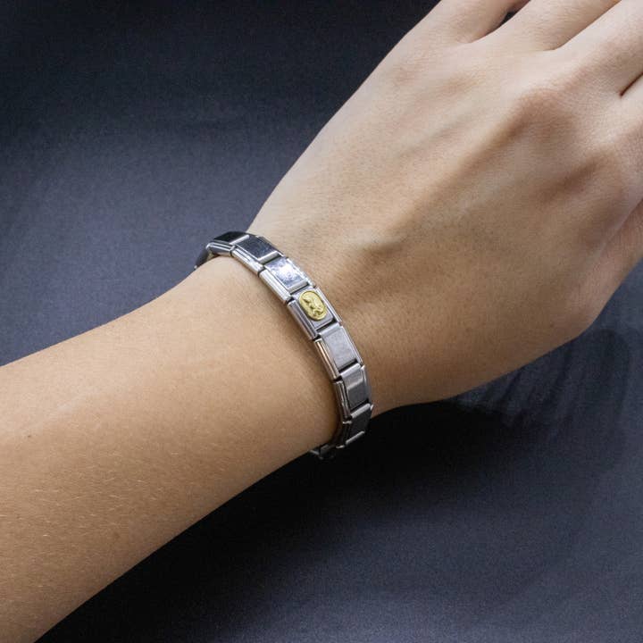 Natalia - Wholesale Individual Charm/Pendant - Italian Charms - Aries Zodiac, 9mm Gold Bracelet Links