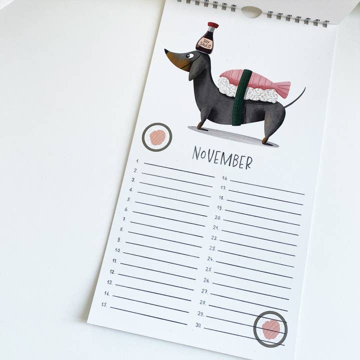 Meet Wilma - Wholesale Calendar - Timeless Dog Dachshund Birthday Calendar1