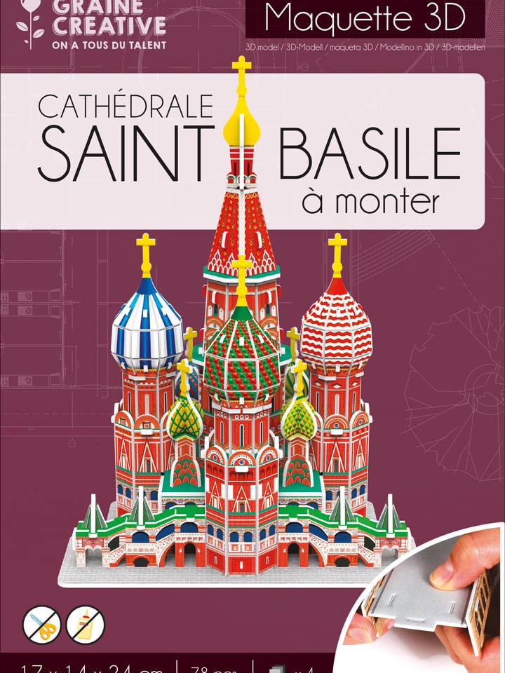 PUZZLE MODELLO CATTEDRALE DI SAN BASILIO per la vendita all'ingrosso da parte di Graine Créative