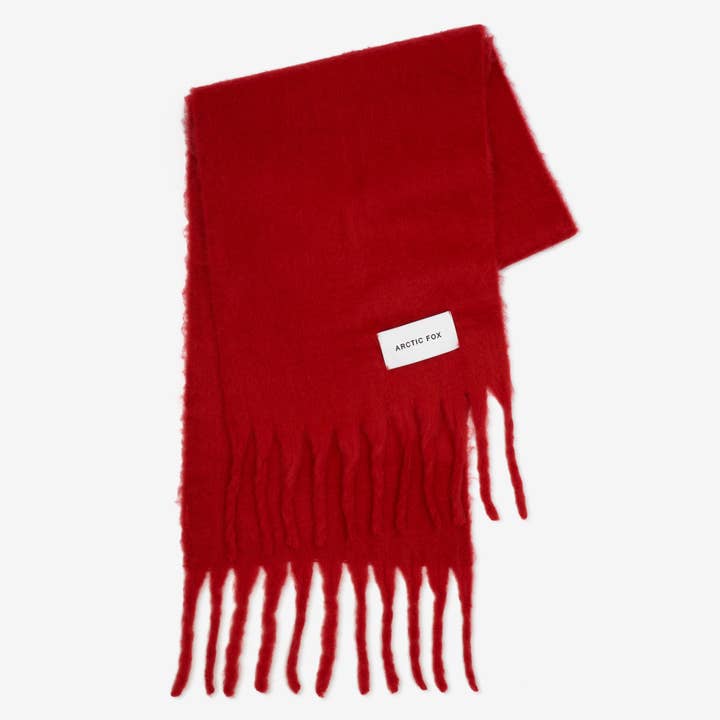 Arctic Fox & Co. - North America - Wholesale Scarf - Women's - The Stockholm Scarf - 100% Recycled - Crimson Red - AW24