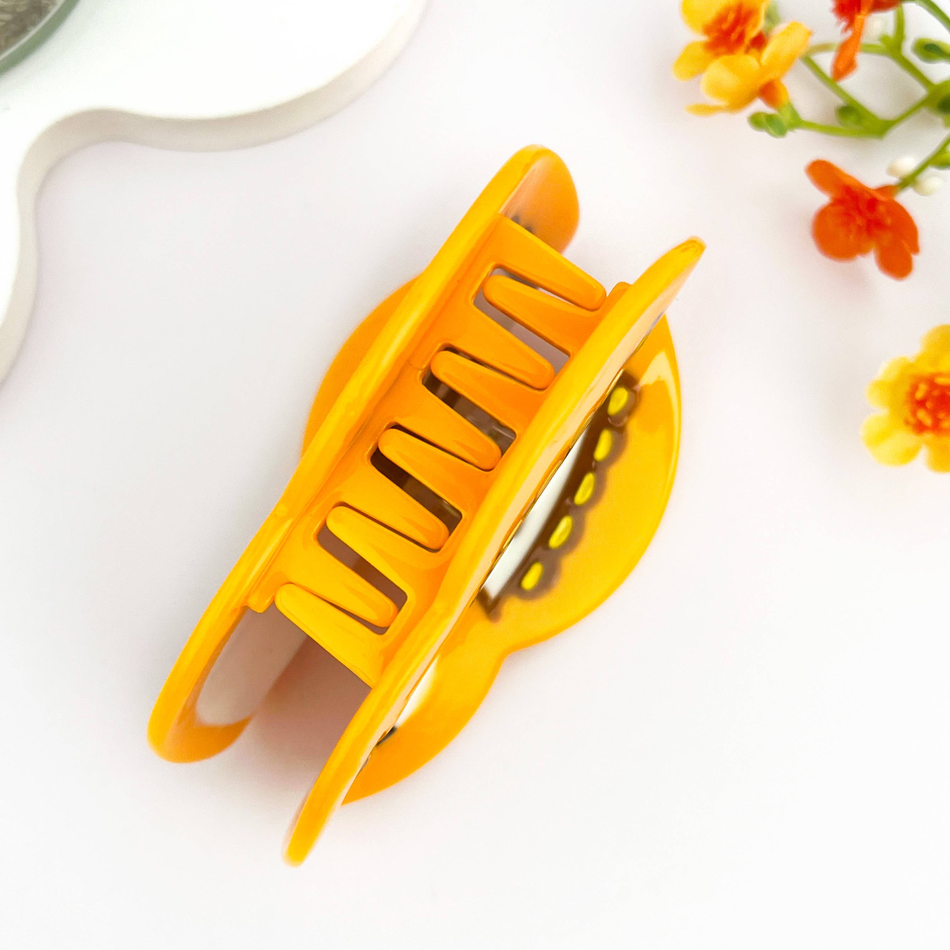 Yellow Creative Matryoshka Doll  Acetate Hair Claw Clip for wholesale on Faire2