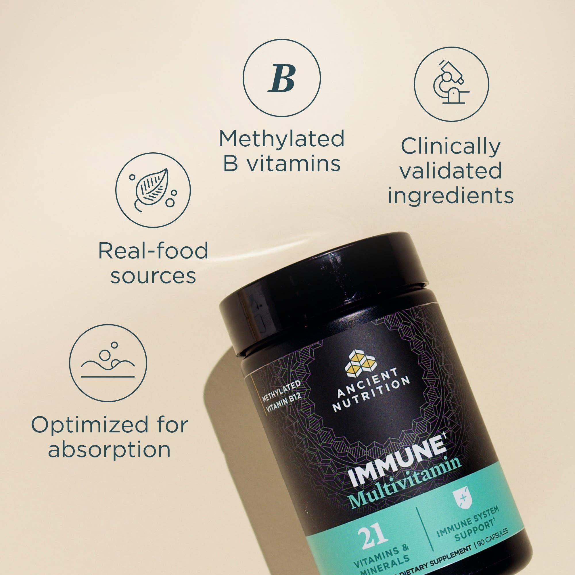 Black Ancient Multivitamin Immune | Capsules (90 Capsules) for wholesale on Faire3