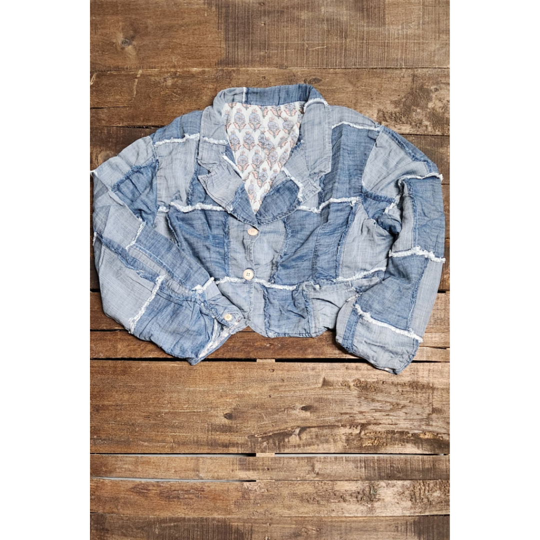 Jaded Gypsy - Wholesale Jacket - Women's - Patchwork Skies Crop Jacket1