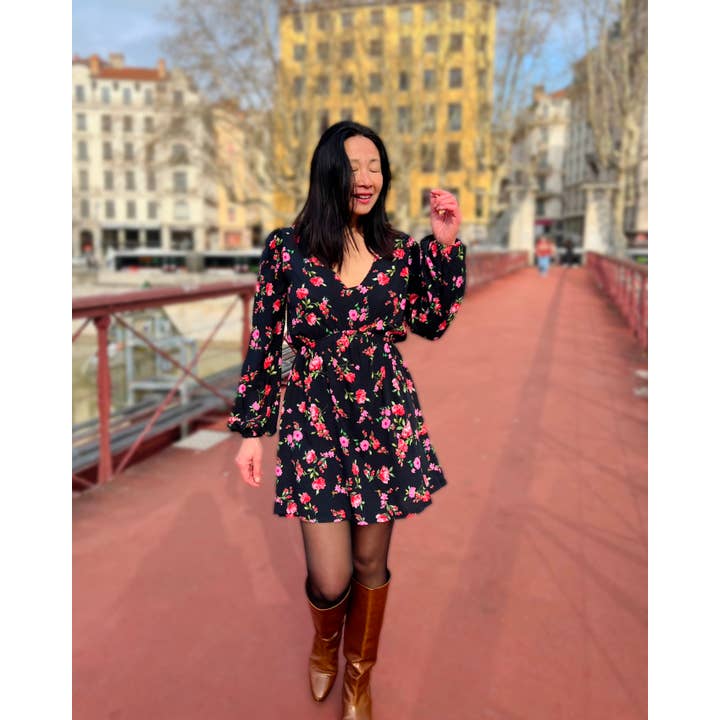 MY DRESS MADE - Wholesale Fabric - Viscose crepe fabric RUBY - Printed in France3