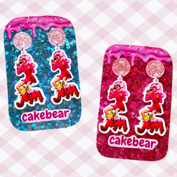 Jem and The Holograms Truly Outrageous Earrings for wholesale by Cakebear