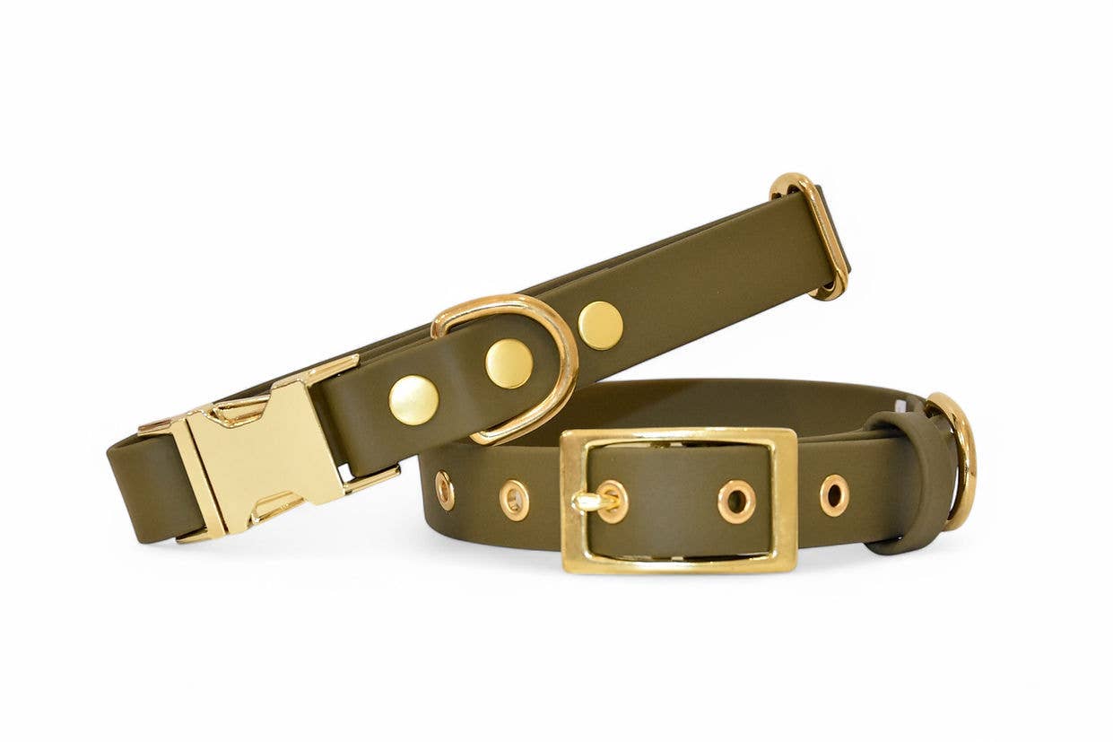 Pompon & Pets - Wholesale Pet Collar - Dog - Olive Collar - Biothane