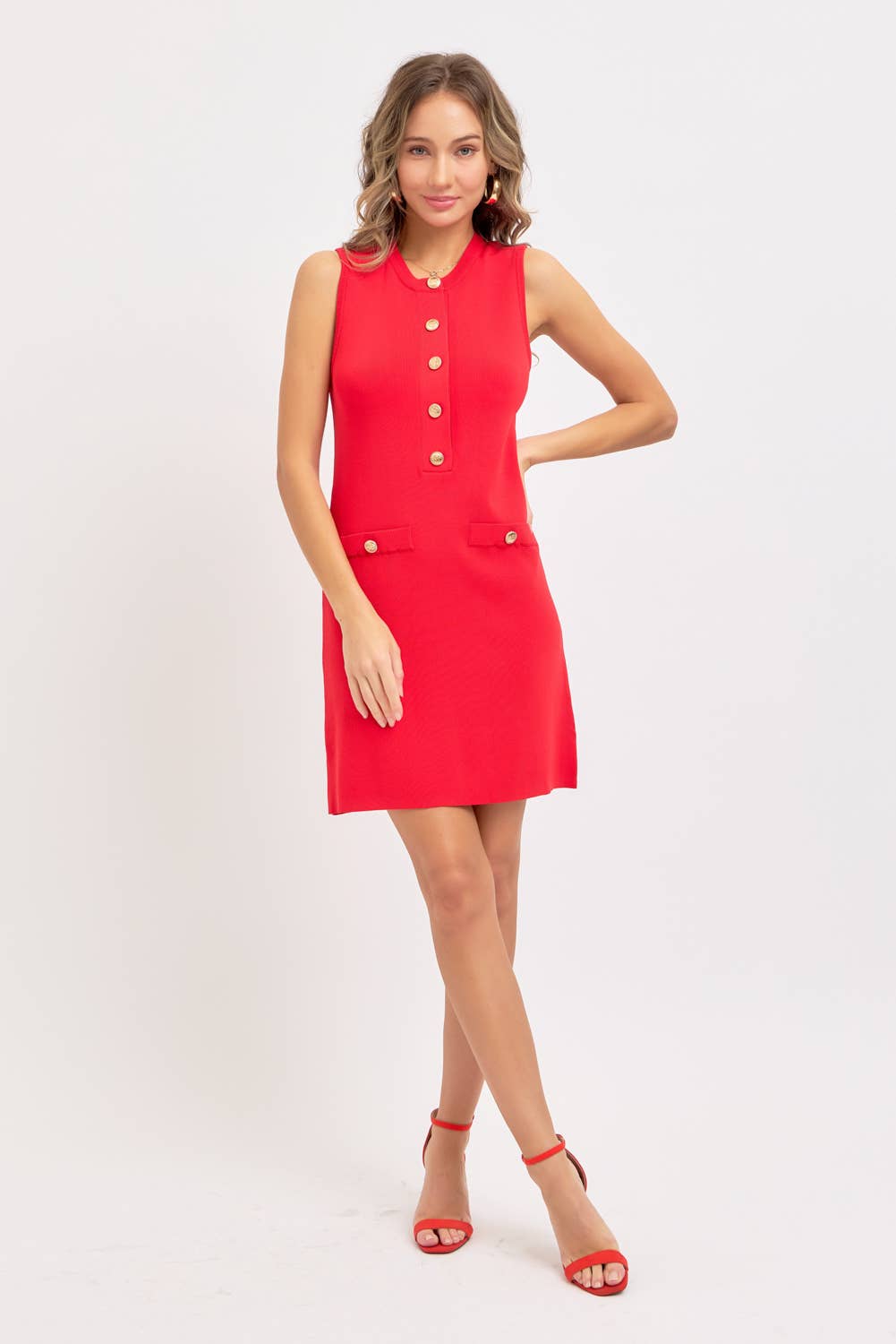 Sweet Lovely by Jen – wholesale Dress – Women's – SHORT  SLEEVELESS KNIT DRESS15