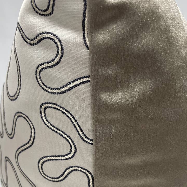 StyleUp - Wholesale Throw Pillow Cover - The Bradshaw Collection Greige Satin Woven 24” Pillow Case3