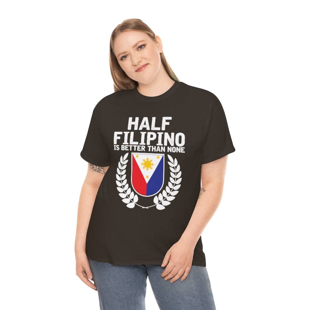 Teegarb LLC - Vendita all'ingrosso Maglietta serigrafata - Donna - Novità: mezzo filippino è meglio di niente, amante del Pinoy Pride, esilarante slang filippino, entusiasta del nazionalismo10