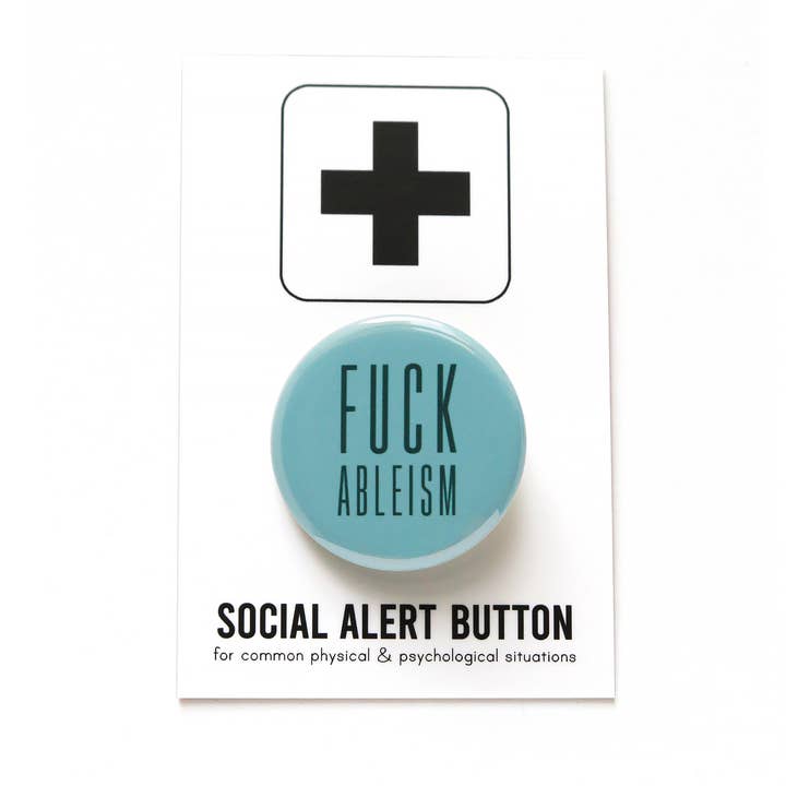 Word For Word Factory - Vendita all'ingrosso Spilla da bavero - BOTTONE CONTRO L'ABILISMO Pulsante di Advocacy per la Disabilità 3,18 cm con Spilla di Sicurezza2