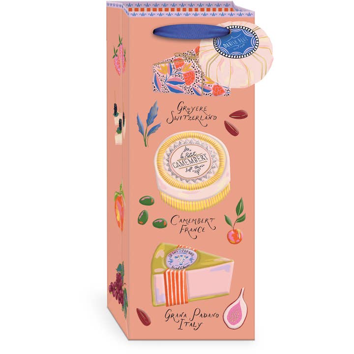 Sip & Savor Cheese Wine Bag for wholesale by Punch Studio