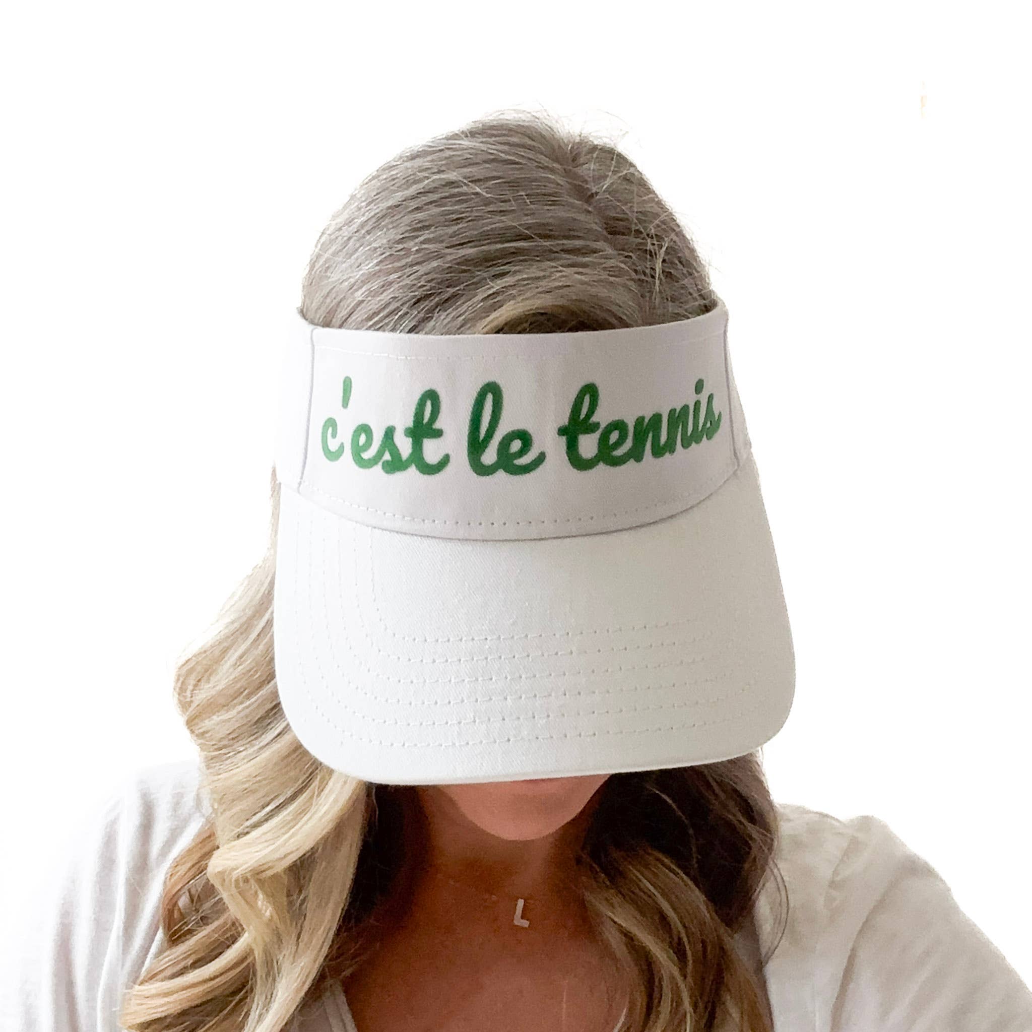 Wit C'est Le Tennis Vizier voor groothandel op Faire1
