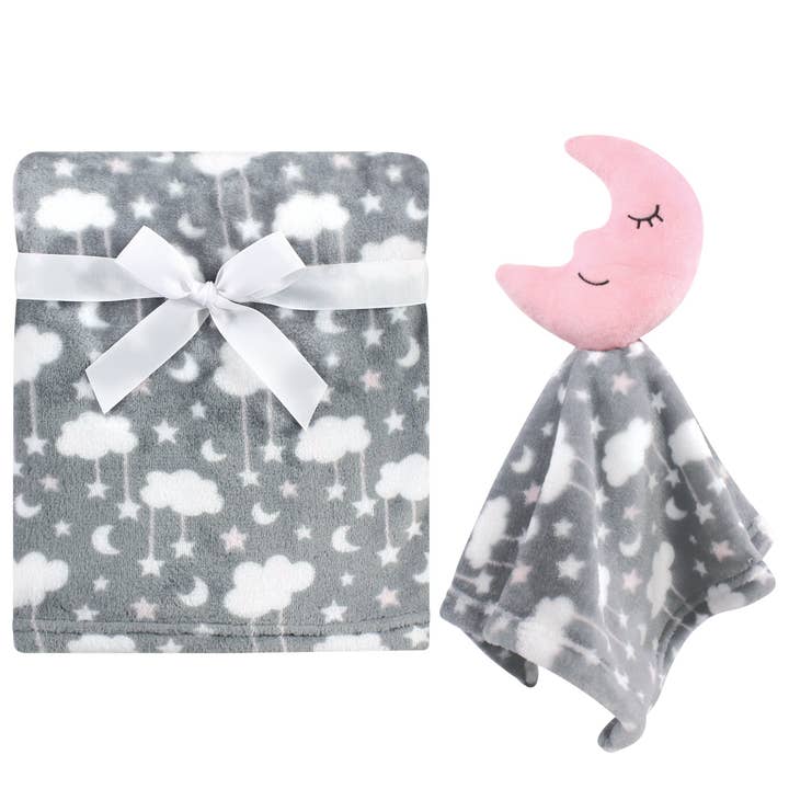 Hudson Baby Plush Blanket with Security Blanket, Moon Girl for wholesale by BabyVision