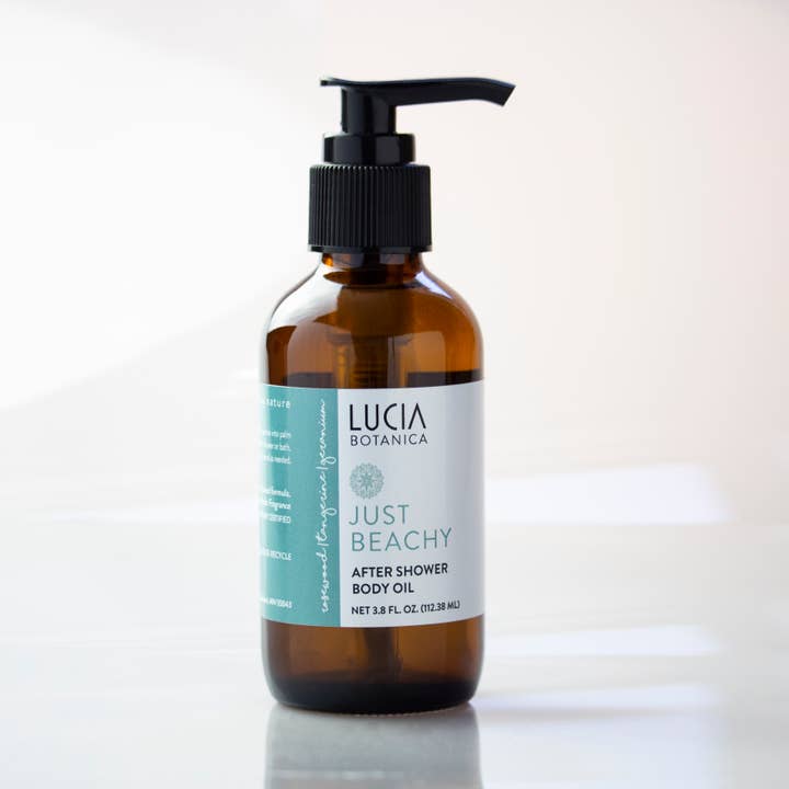 Just Beachy — Huile corporelle après-douche pour la vente par Lucia Botanica