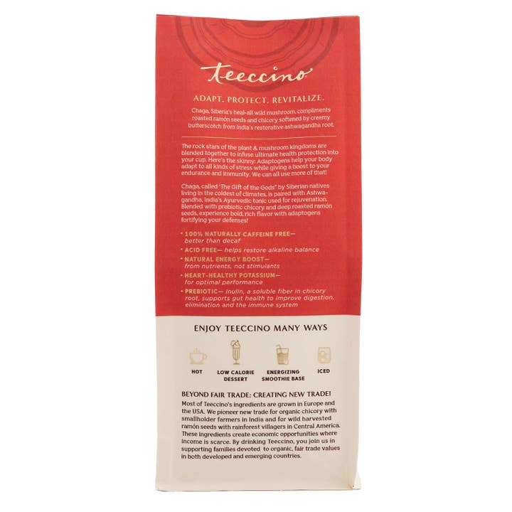 Teeccino - Vente Café moulu - Café aux champignons adaptogènes biologiques Chaga Ashwagandha3