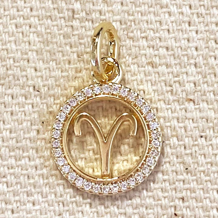 Pendente Mini Árias Zodíaco 18k por atacado de GoldFi