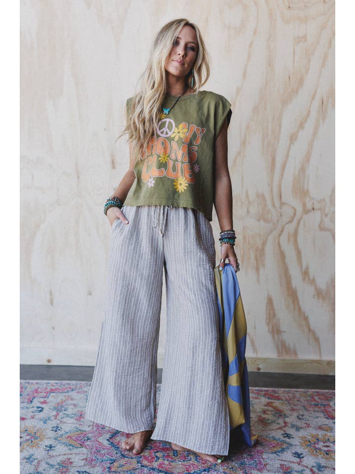 Beige Soul Spark Wide Leg Pants - Natural for wholesale on Faire