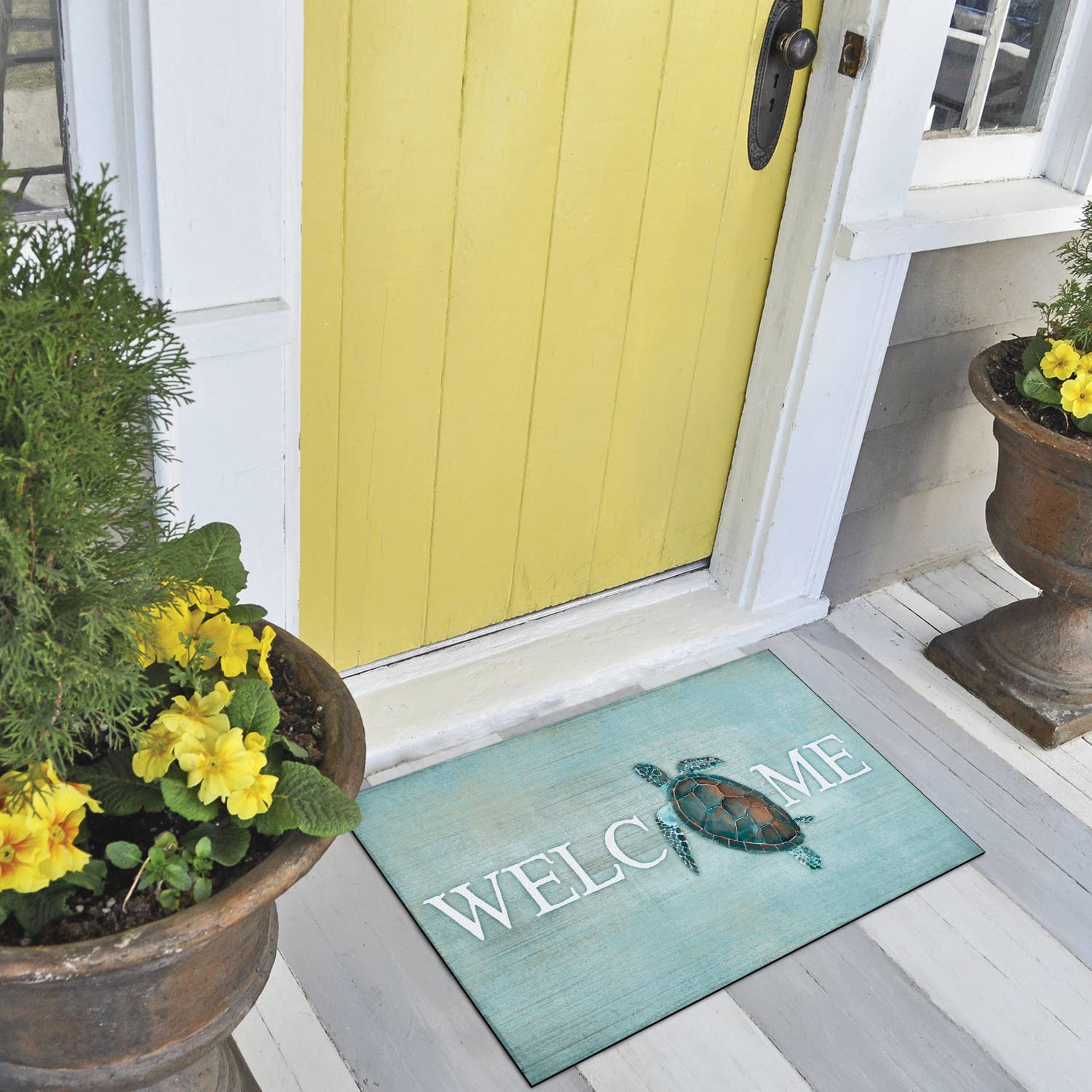CounterArt/Highland Home/Thirstystone - Vente Paillasson - Tapis d'entrée intérieur/extérieur Sea Turtle Welcome5