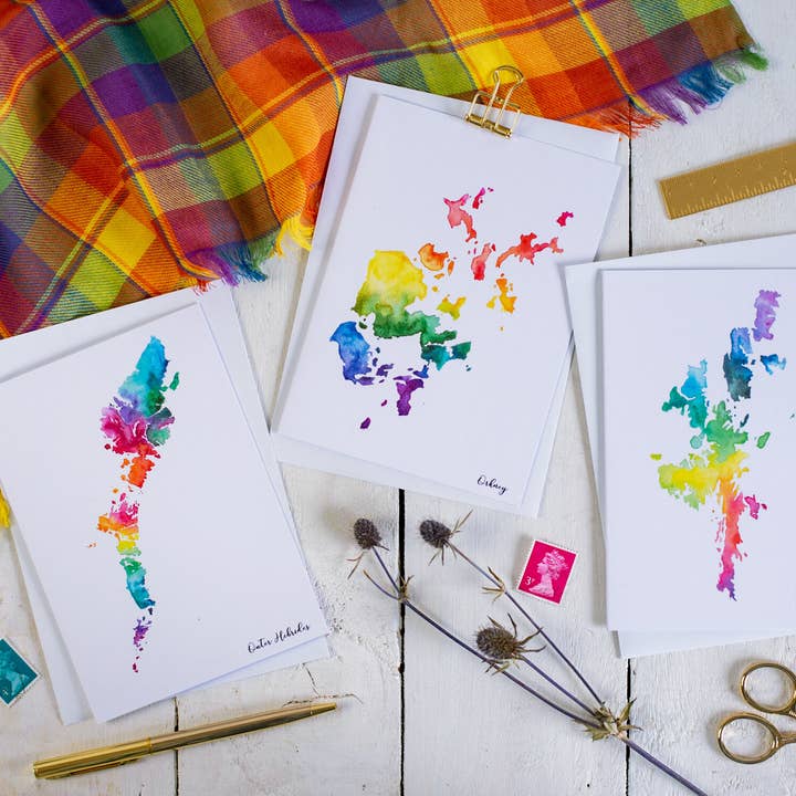 Sarah Leask Studio - Wholesale Everyday Greeting Card - Outer Hebrides Greetings Card