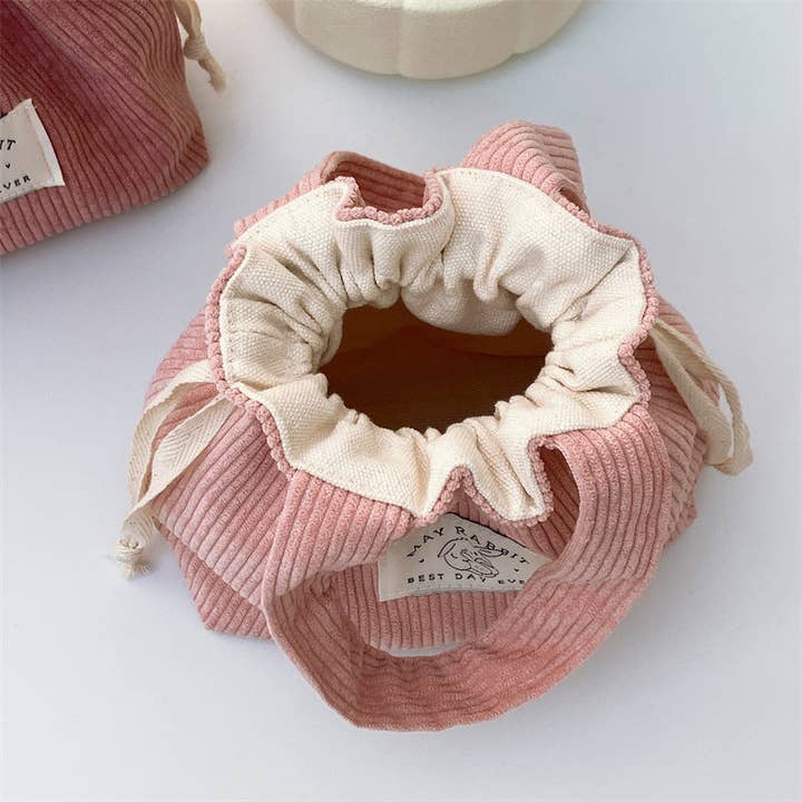 Funkyrel® Atzbranding Limited - Wholesale Drawstring Bag - Women's - Corduroy Drawstring Handheld Storage Bag