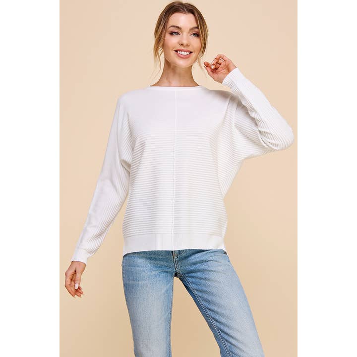 Pulôver de Medida Fina de Textura Mista por atacado de Allie Rose