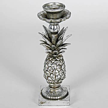 Originals International Ltd - Wholesale Kaarsenhouder - Zilveren ananaskaarshouder hoog0