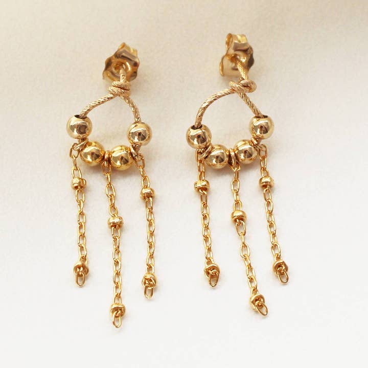 Kettingoorbellen | 14K Gold Filled (gerecycled) voor wholesale door NŪR