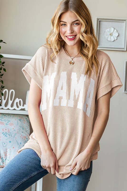 HEIMISH – wholesale Tunic – Women’s – ET7523-10 SOLID RIBBED LETTERING TOP14