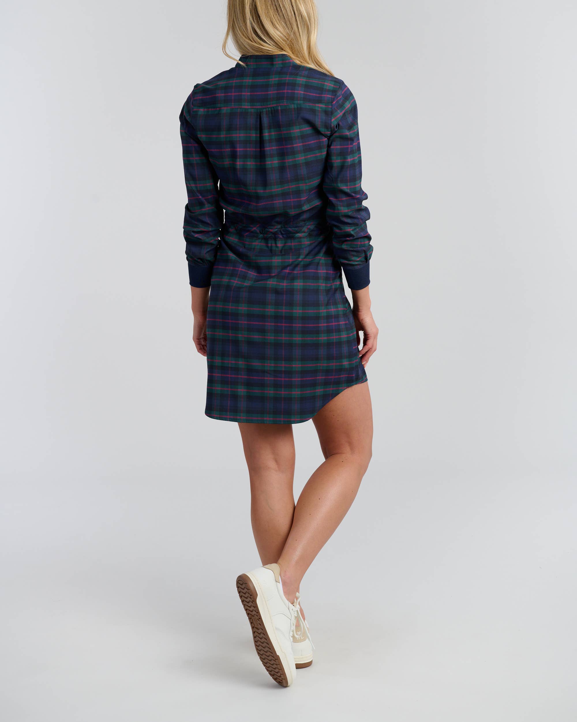 Dark Tartan Driver Dress for wholesale on Faire6
