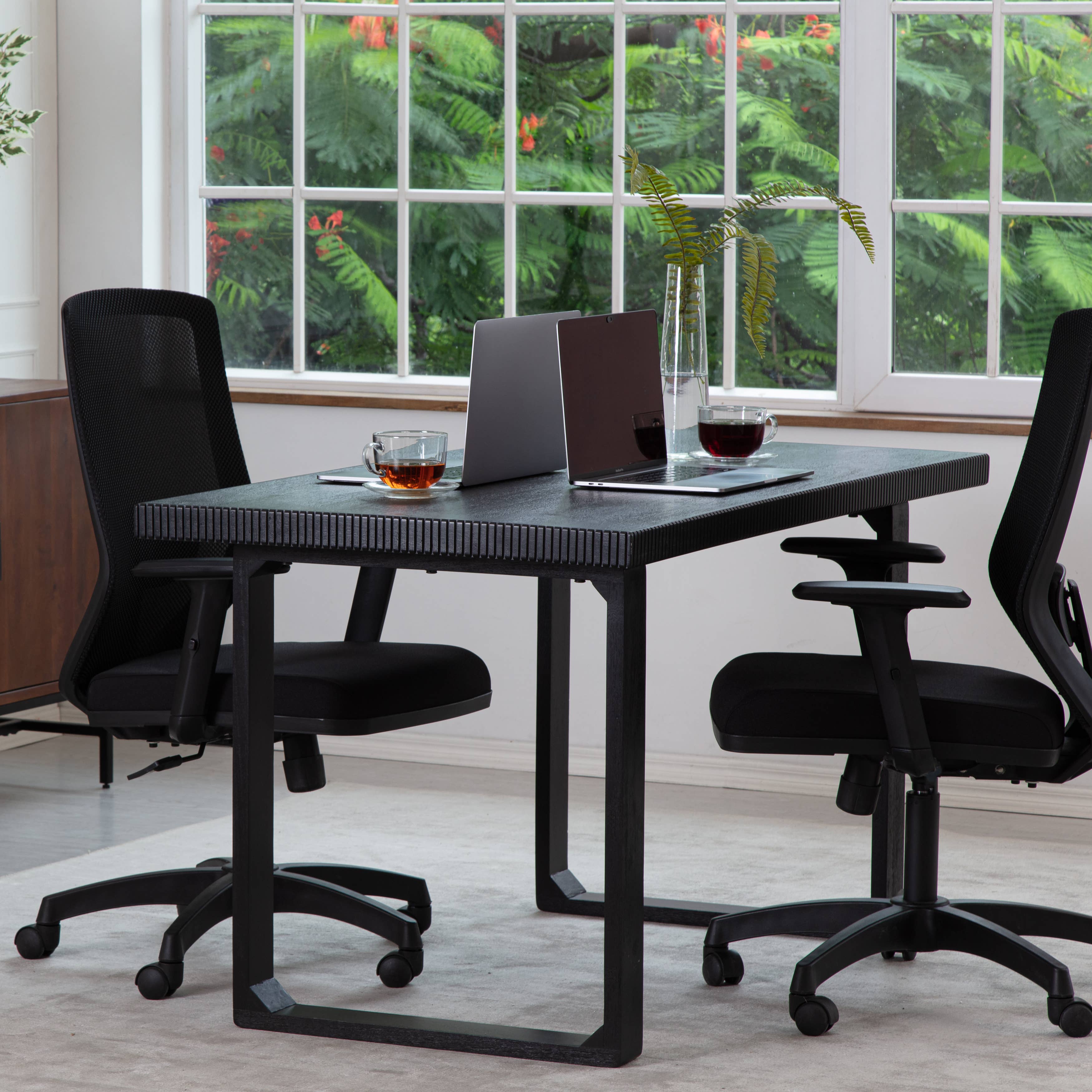 MH London - Vente Sous-main - Bureau d'ordinateur en bois massif Ancona2