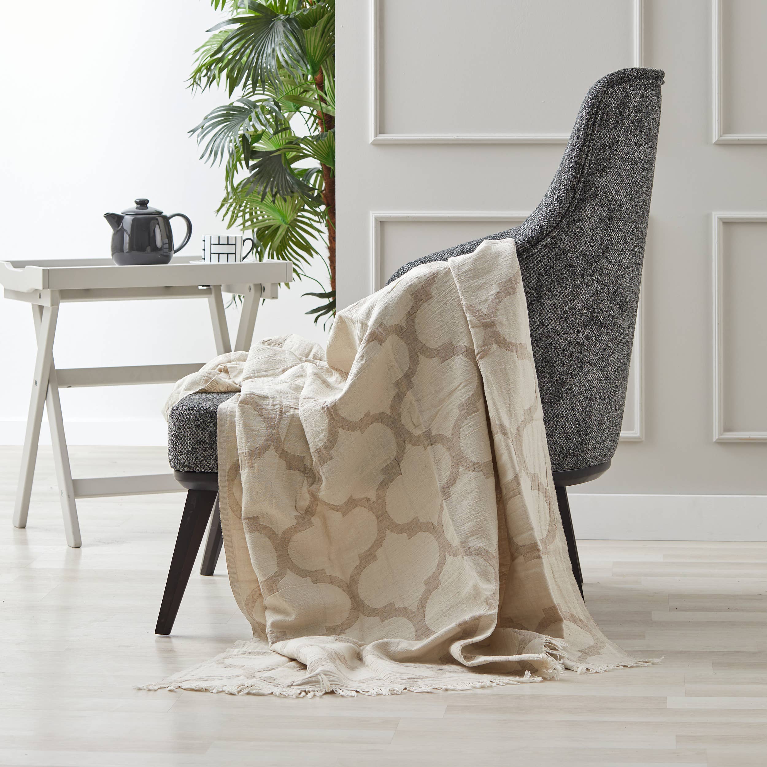 Kikoya - Wholesale Throw Blanket - Linen Cotton Blend Throw Blankets Home Farmhouse Decor Cover1