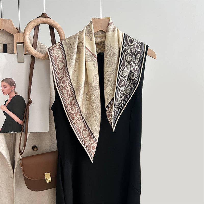 Marayn - Wholesale Scarf - Women's - Luxury Silk  Wool Scarf Chic Style 20250