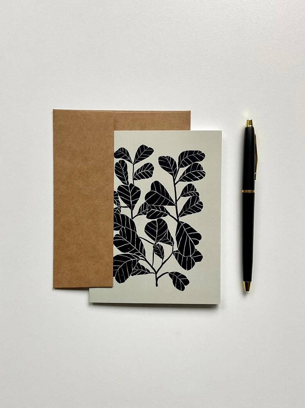 Chelsea Calkins Design - Wholesale Stationery/Notecard Set - Fiddle Fig Boxed Card Set - 8 Cards with Envelopes1