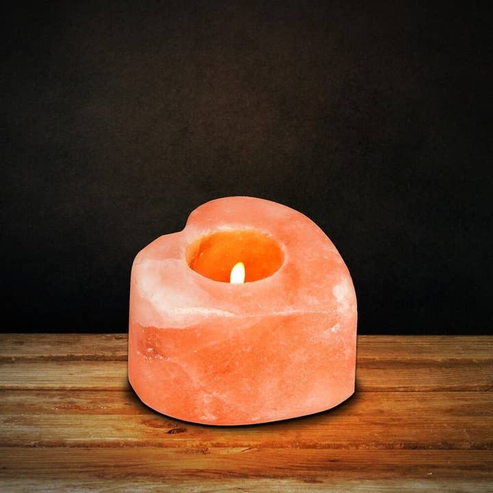 Himalayan Trading Co.® - Wholesale Candle Holder - Himalayan Salt Tealight Heart Candle Holders (2 Pack)4