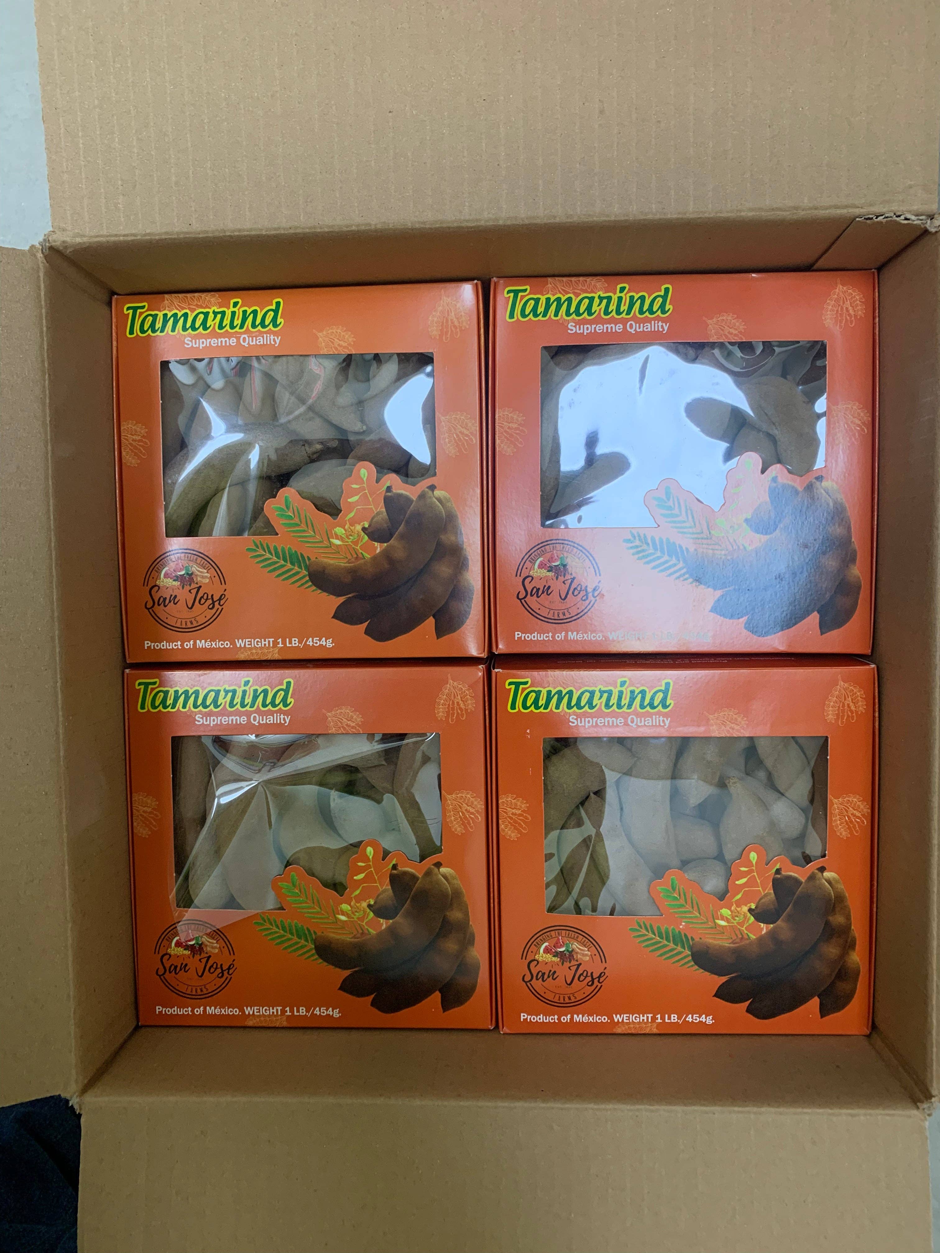 San Jose Produce & Imports LLc - Wholesale Dried/Dehydrated Fruit - Mexican  Supreme Tamarind 1 Lb Box1