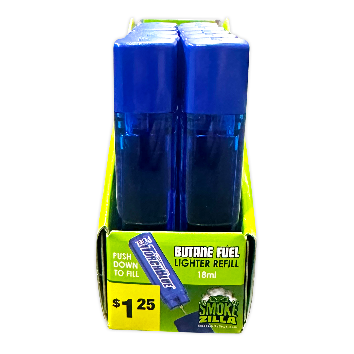 Novelty Brands - Wholesale Retailer Display - Home & Living - Torch Blue 18ML Mini Butane Refill - 12/Display3