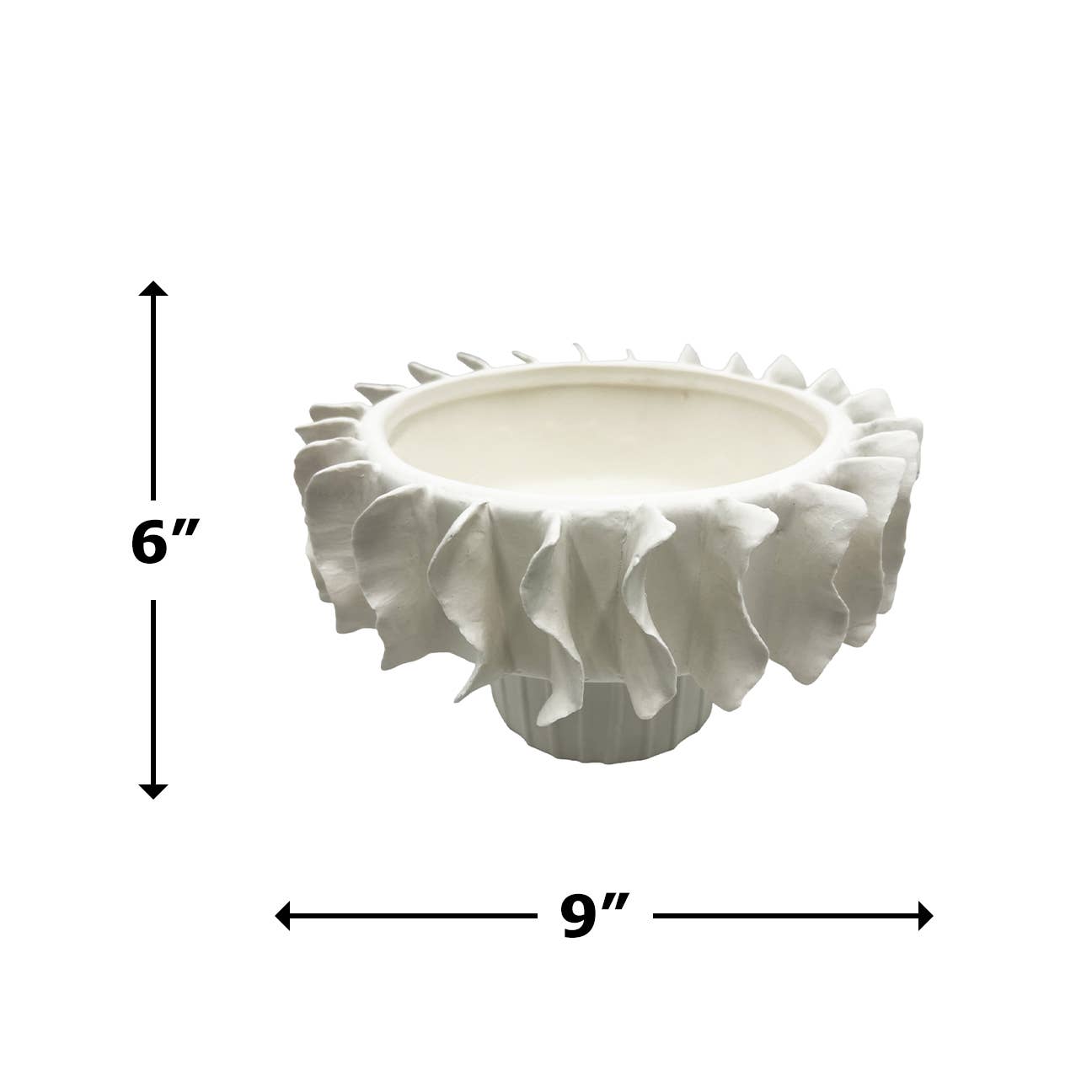 2626 Designs - Wholesale Vase - 9" Wide Modern Ceramic Vase in White5