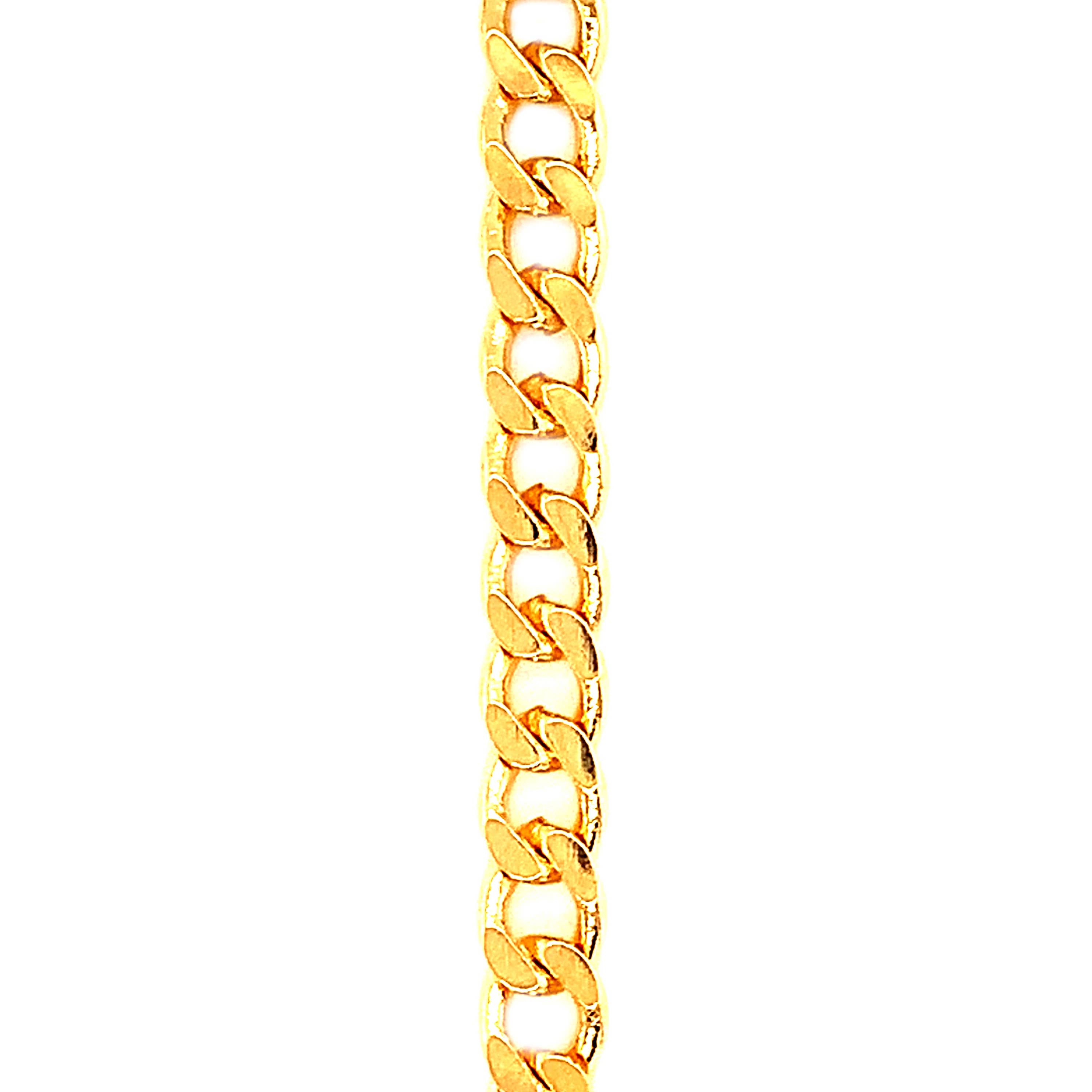 The Bead Bazaar - Wholesale Link & Chain Necklace - Gold Filled 5mm Curb Link Chain, Wholesale Gold Filled Chains, 18KT Thick Gold Cuban Link Chain, Curb Chain, Bulk Wholesale Chain, Men Gold Chain6