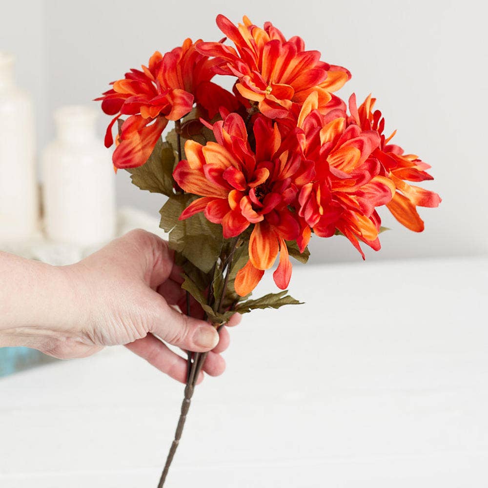 Factory Direct Craft - Wholesale Kunstbloemen - Kunstmatige Zinnia Struik - Selecteer Kleur5