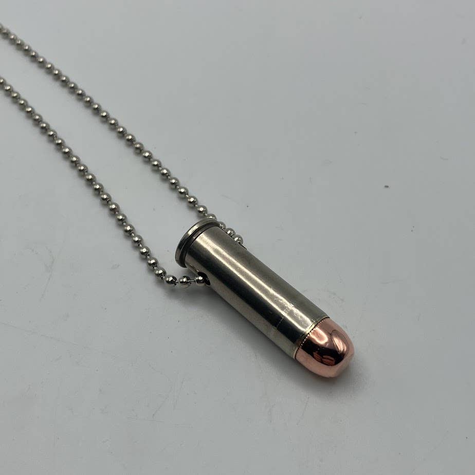 Vermont Cut Coins & 2nd Shot Round - Wholesale Pendant/Charm Necklace - Bullet Necklace - Many Calibers - .223 .45 9mm .40 10mm16