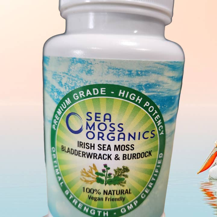 Sea Moss Organics LLC – wholesale Oral supplement/vitamin – Sea Moss| Bladderwrack | Burdock Root 120 Capsules