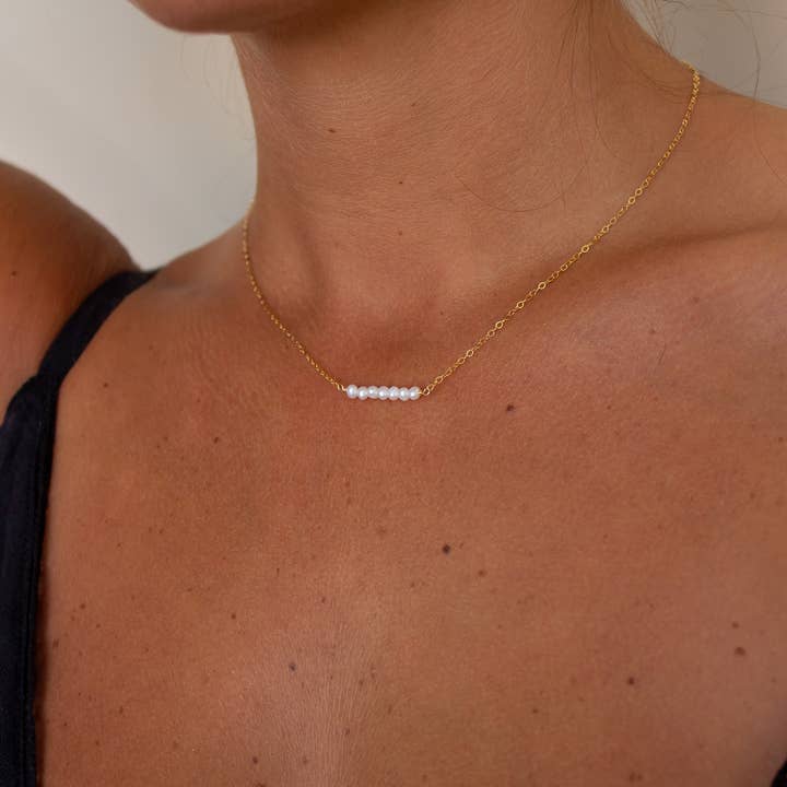 Christine Elizabeth Jewelry - Wholesale Beaded/Pearl Necklace - Freshwater Pearl Bar Necklace3