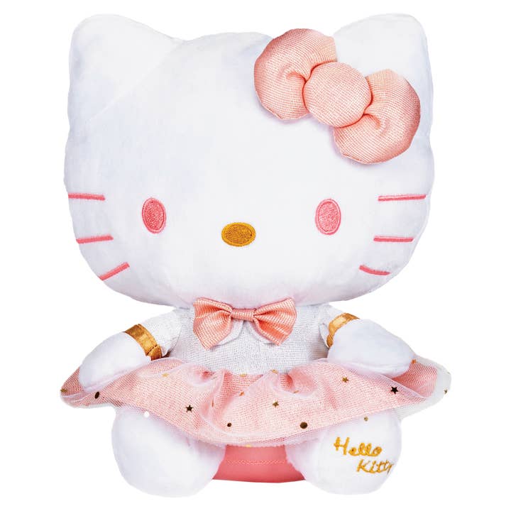 Hello Kitty Plush in Pink & White Dress for wholesale by Kelli's