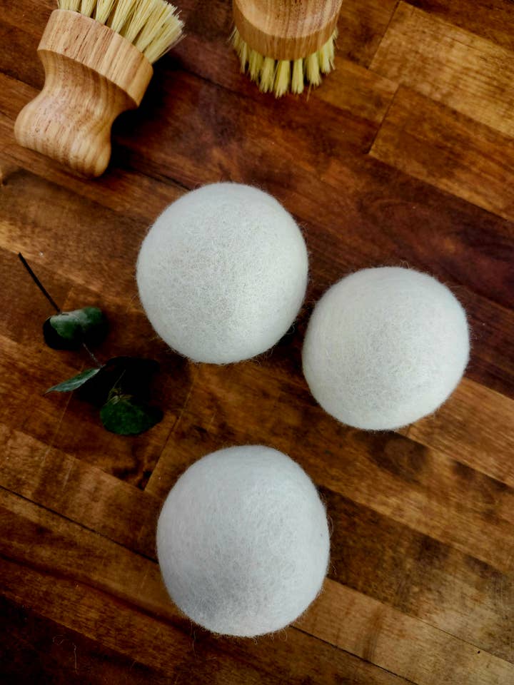 Set of 3 Natural Wool Dryer Balls for wholesale by Hearth Home + Body