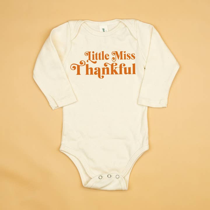 Little MISS Thankful | Baby Girl Thanksgiving Bodysuit for wholesale by Cuddle Sleep Dream