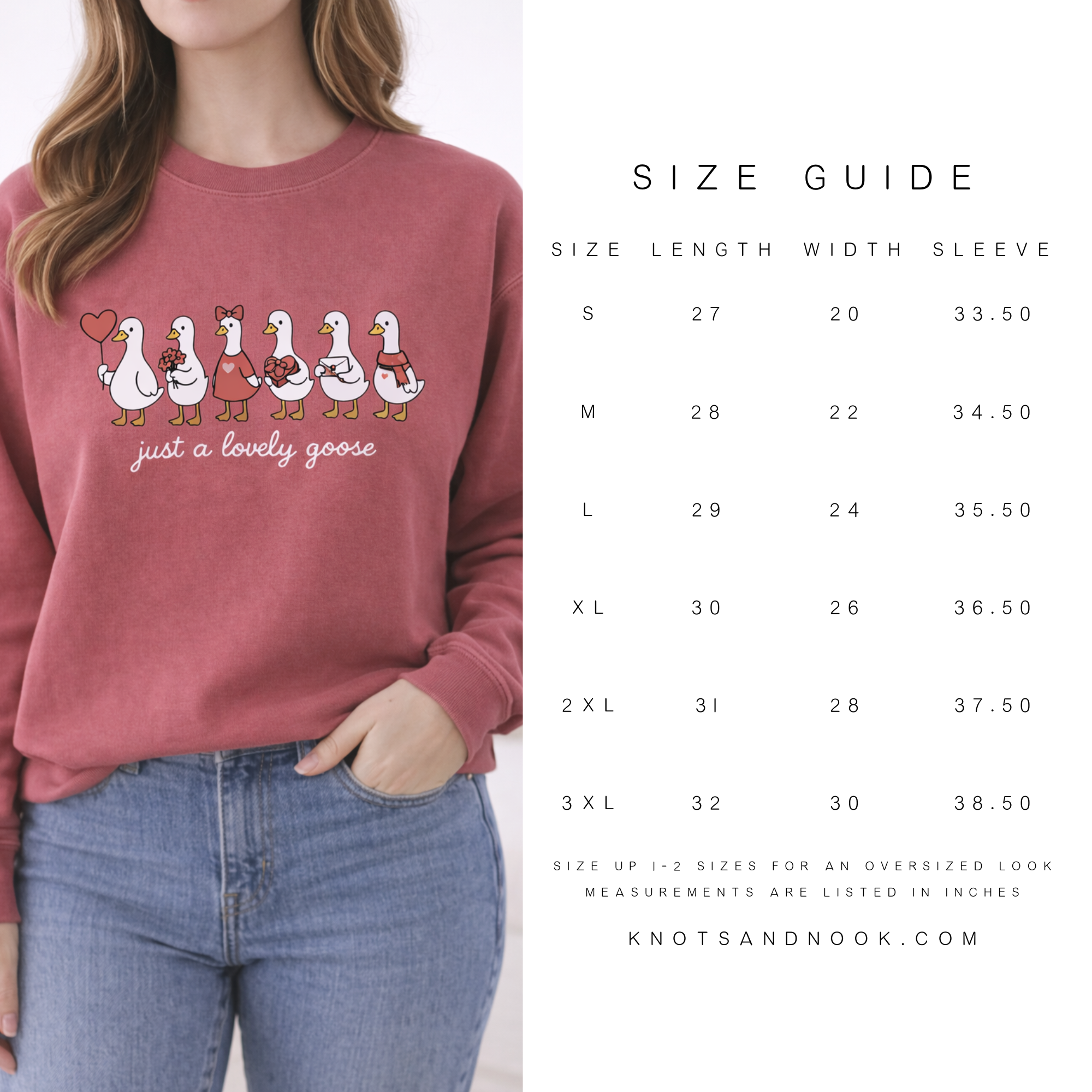 KNOTS + NOOK - Wholesale Graphic Sweatshirt - Women's - LOVELY GEESE SWEATSHIRT6